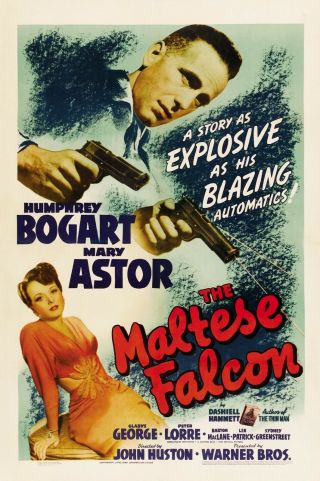 16mm Maltese Falcon Feature Movie Vintage 1941 Humphrey Bogart Film