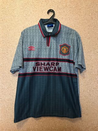 Vintage Manchester United 1995/1996 Away Football Shirt Maglia Camiseta Umbro
