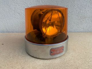 Vintage Federal Signal Model 14 Beacon Power Light Amber 12v Series