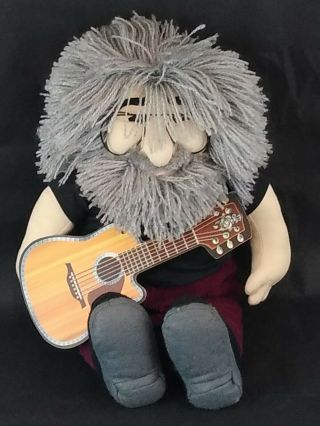 Vtg The Jerry Garcia Doll W/ Guitar By Gund Grateful Dead Liquid Blue 18 " Plush