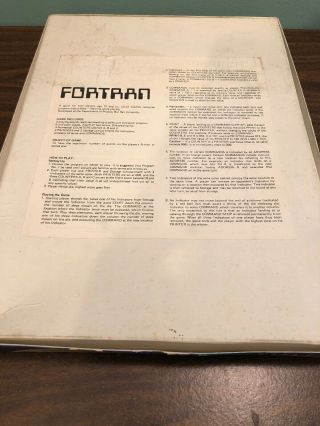 Fortran Computer Board Game VTG 1973 Orda Program Code Rare 3