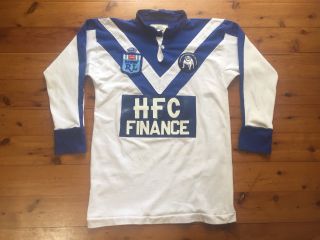 Canterbury Bankstown Bulldogs 7 Vintage 80s Rugby Nrl Shirt Jersey Small