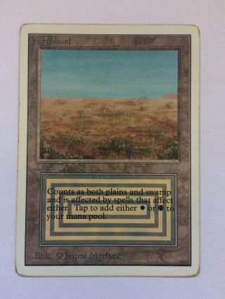 Scrubland - Unlimited Edition - Mtg - Heavily Played - English - Magic