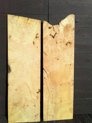 2 Curly and Spalted Maple Boards Air Dried Vintage 2