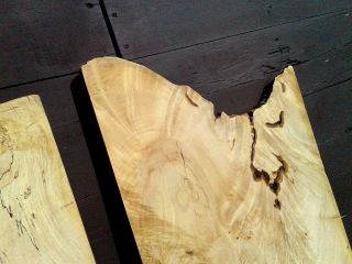 2 Curly and Spalted Maple Boards Air Dried Vintage 4