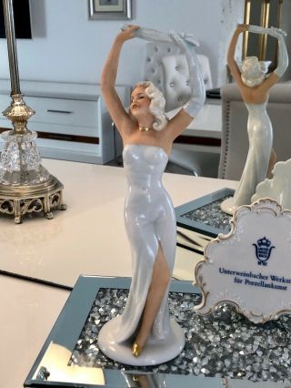 Henz Schaubach Unterweissbach Ballerina Dancer Rare Porcelain Figurine Germany