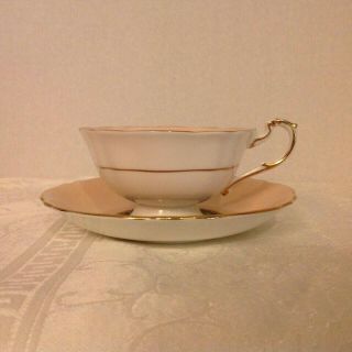 Vintage Paragon Fine Bone China Double Warrant Cabbage Rose Cup And Saucer 1950 ' 6