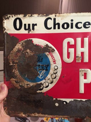 Vintage Ghostley Pearl Tin Sign Feed Chicken Poultry Farm Advertising Minnesota 2