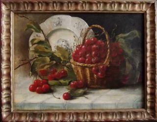 Charet? Indistinctly Signed C1900 French Antique Still Life Oil Painting