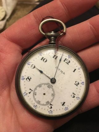 Vintage Swiss Cyma Pocket Watch For Repair 031302