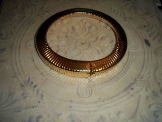 Vintage 1980s Chunky,  Gold Tone Egyptian Style Choker Necklace
