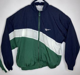 Men ' s VTG REEBOK sz MD Color Way Zip Up Windbreaker Jacket /Pant Tracksuit 90s 6