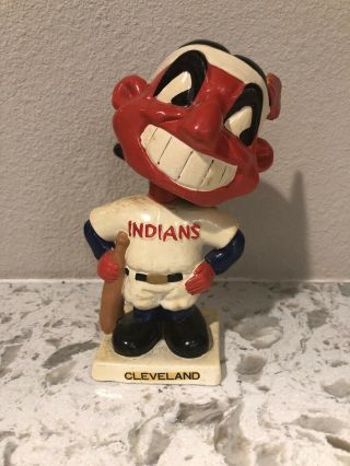 Cleveland Indians Vintage Bobblehead Bobble Mascot Chief Wahoo Ceramic