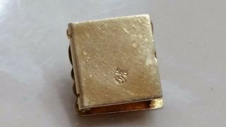 Rare Vintage 14K Solid Yellow Gold SWEDISH LOG CABIN Pendant 2.  9g (Stamped 585) 5
