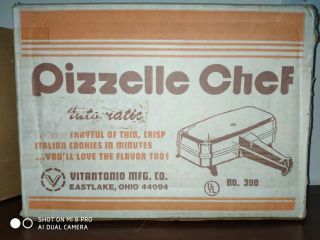 Vintage Vitantonio Pizzelle Chef 300 Italian Cookie Maker Iron 800w 3