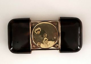 VTG RARE Art Deco 1930 - 45 Europa Travel Alarm Clock - BrownEnamel - 7 Jewels 4