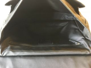 Vintage Coach Bag Black Leather Laptop Messenger Briefcase Crossbody Turnlock 7