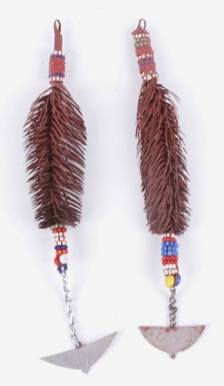 Vintage Traditional Masai Tribe Beaded Earrings