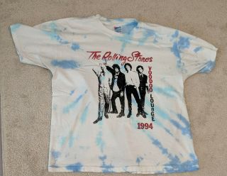 Vintage Rolling Stones 1994 Tour T - Shirt Voodoo Lounge Tye Dye Xl