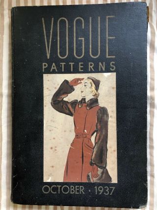 Vintage Vogue Pattern Counter Book October 1937