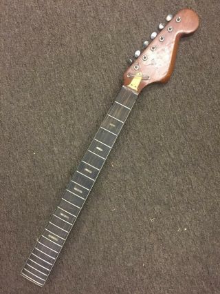 Vintage Japan Electric Guitar Project Neck With Tuners