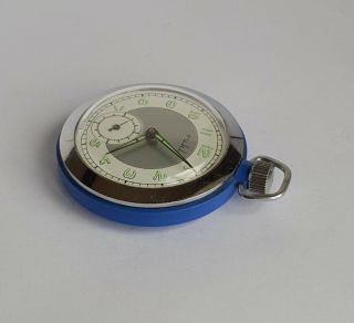 German GDR 60 ' s RUHLA Mechanical Pocket Watch w Chain / Cal.  UMK83 6