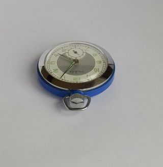 German GDR 60 ' s RUHLA Mechanical Pocket Watch w Chain / Cal.  UMK83 7