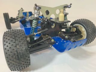 Vintage Team Associated RC10 Factory Blue Anodized Chassis B Stamp RC - 10 5