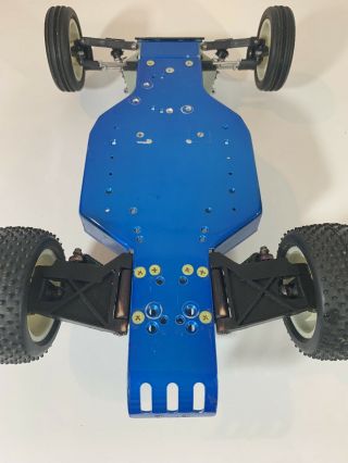 Vintage Team Associated RC10 Factory Blue Anodized Chassis B Stamp RC - 10 7