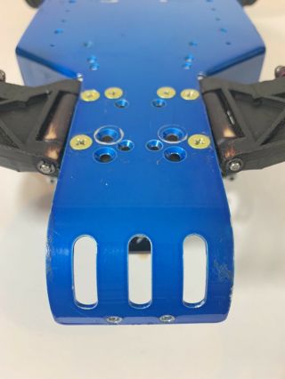 Vintage Team Associated RC10 Factory Blue Anodized Chassis B Stamp RC - 10 8
