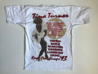 Vintage Tina Turner Rock Over Europe 93 T - shirt American Style Size L 2