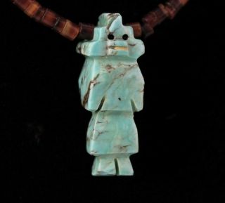 Vintage Native American Indian Double Strand Carved Gemstone Fetish Necklace SMS 3