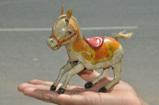 Vintage Wind Up Litho Tin Baby Horse/colt/foal Tin Toy,  Japan?