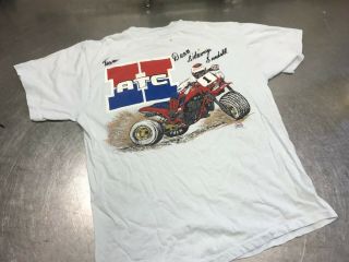 Team Honda Atc Dean Sundahl Vintage T Shirt 200x Trx 250r Fooler Racer 90 110