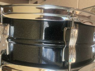 Ludwig Black Galaxy Snare Drum Blacklolite Vintage Drum 6