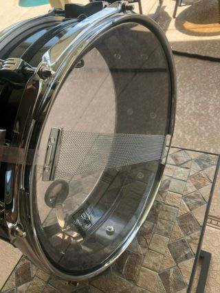 Ludwig Black Galaxy Snare Drum Blacklolite Vintage Drum 8