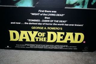 DAY OF THE DEAD - RARE 1985 BRITISH VIDEO STANDEE ROMERO HORROR POSTER 5