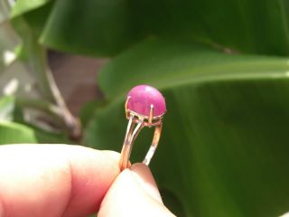 Vintage 5.  69ct Natural Untreated Ceylon Pink Sapphire 14k Gold Ring Oval Estate