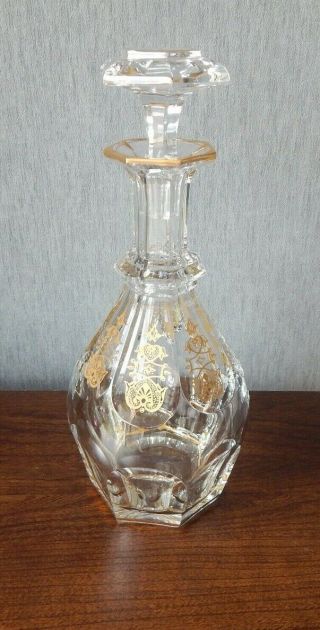 Vintage Baccarat Crystal Empire Cordial Decanter - 10 1/2 " Tall - Signed