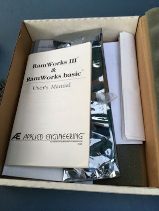 Rare Apple II IIe II,  Applied Engineering RAMWORKS III with manuals & software 3