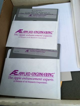Rare Apple II IIe II,  Applied Engineering RAMWORKS III with manuals & software 4