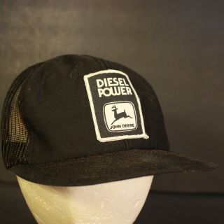 Vintage John Deere Diesel Power Trucker Hat Cap Mesh Snapback Retro Usa Made