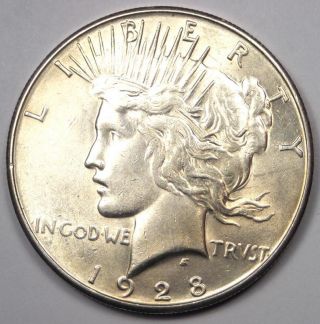 1928 - S Peace Silver Dollar $1 - - Luster - Rare Date