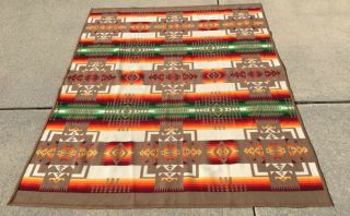 Vintage Pendleton South Western Aztec Blanket 73”x60” Reversible Chief Joseph 4