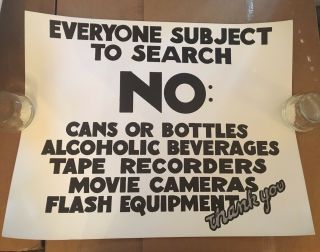 2x Vintage Fillmore West Entry Security & Fire Marshall Posters Bill Graham