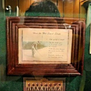 Vintage History of Golf Theme Shadow Box Display Sport Memorabilia Case Hanging 7