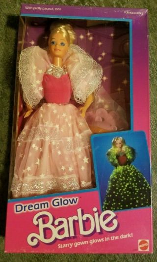 Vintage Mattel 1985 Dream Glow Barbie 2248 and Ken 2250 2