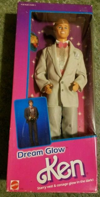 Vintage Mattel 1985 Dream Glow Barbie 2248 and Ken 2250 4