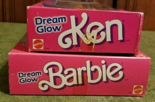 Vintage Mattel 1985 Dream Glow Barbie 2248 and Ken 2250 7