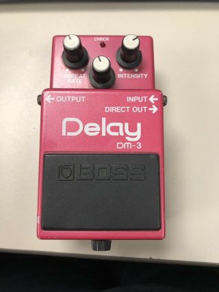 Vintage Boss Delay Dm - 3 Effects Pedal And Great